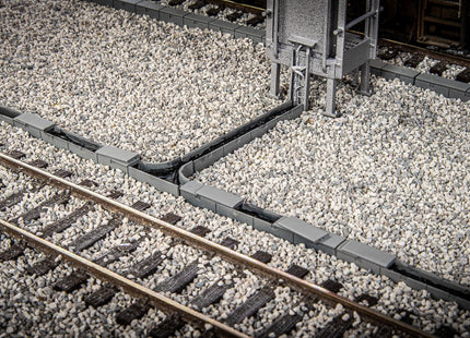 Concrete Cable Trunking Open Trough Pack - OO Gauge (Pack Of 13)