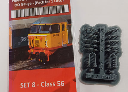 Detailed Pipes and Cables for a Class 56 Locomotive - OO Gauge (SET 8)