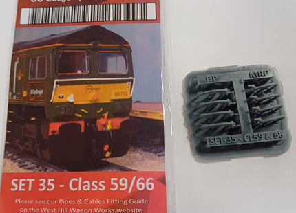 Detailed Brake Pipes for Class 59 or 66 Locomotives - OO Gauge (Pack for 2 Locos) - SET 35