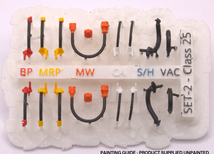 Detailed Pipes and Cables for a Class 25 Locomotive - OO Gauge (SET 2)