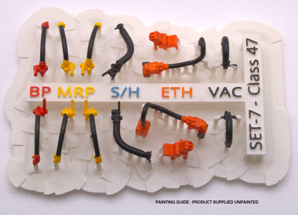 Detailed Pipes and Cables for a Class 47 Locomotive - OO Gauge (SET 7)