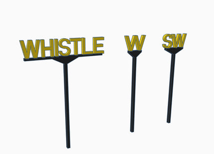 Lineside Whistle Signs - O Gauge (Pack of 6)