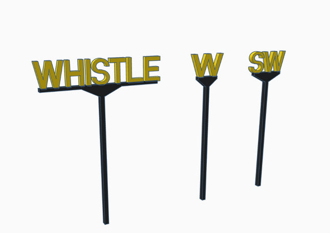 Lineside Whistle Signs - O Gauge (Pack of 6)