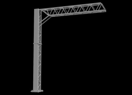 SERIES 2 - Two Track Cantilever Mast (100mm Arm) OHLE Kit - OO Gauge (SET E4-1)