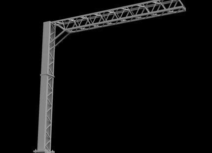 SERIES 2 - Two Track Cantilever Mast (130mm Arm) OHLE Kit - OO Gauge (SET E4-2)
