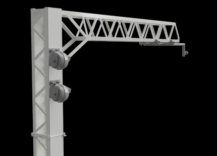 Post Mounted Tensioners (x2) for SERIES 2 - Two Track Cantilever OHLE - OO Gauge (SET E4-8)