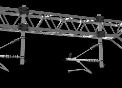 Registration Arms (x2) for SERIES 2 - Two Track Cantilever OHLE - LEFT HAND - OO Gauge (SET E4-4)