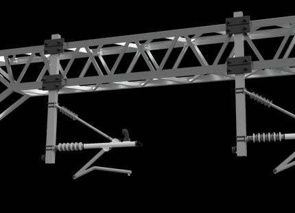 Registration Arms (x2) for SERIES 2 - Two Track Cantilever OHLE - RIGHT HAND - OO Gauge (SET E4-5)