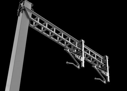 Registration Arms for SERIES 1 Twin Track Cantilever OHLE - LEFT HAND - OO Gauge (SET E2-9)