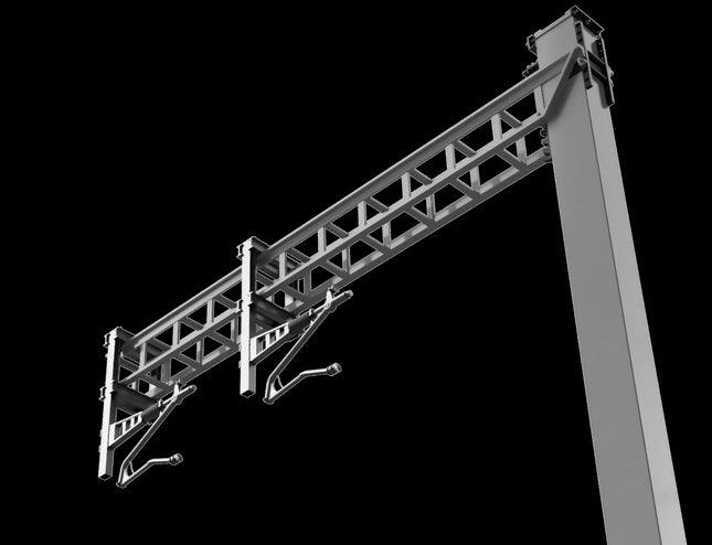 Registration Arms for SERIES 1 Twin Track Cantilever OHLE - RIGHT HAND - OO Gauge (SET E2-10)