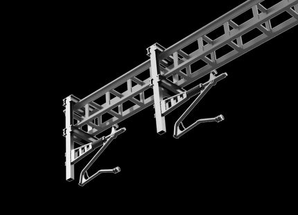 Registration Arms for SERIES 1 Twin Track Cantilever OHLE - RIGHT HAND - OO Gauge (SET E2-10)