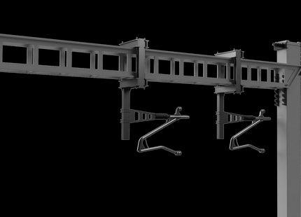 Registration Arms for SERIES 1 Twin Track Cantilever OHLE - LEFT HAND - OO Gauge (SET E2-9)