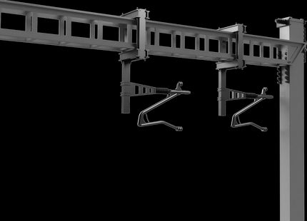 Registration Arms for SERIES 1 Twin Track Cantilever OHLE - LEFT HAND - OO Gauge (SET E2-9)
