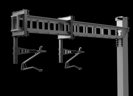Registration Arms for SERIES 1 Twin Track Cantilever OHLE - LEFT HAND - OO Gauge (SET E2-9)