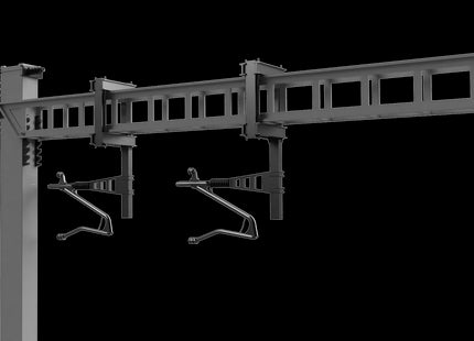 Registration Arms for SERIES 1 Twin Track Cantilever OHLE - RIGHT HAND - OO Gauge (SET E2-10)