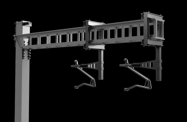 Registration Arms for SERIES 1 Twin Track Cantilever OHLE - RIGHT HAND - OO Gauge (SET E2-10)