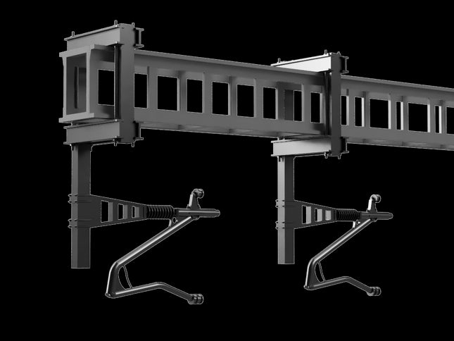 Registration Arms for SERIES 1 Twin Track Cantilever OHLE - LEFT HAND - OO Gauge (SET E2-9)