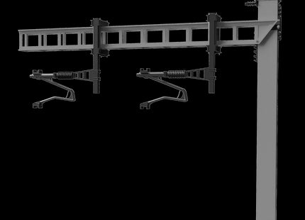 MAGNETIC Registration Arms for SERIES 1 Twin Track Cantilever OHLE - LEFT HAND x 2 - OO Gauge (SET E2-12)