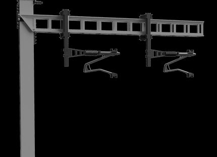 MAGNETIC Registration Arms for SERIES 1 Twin Track Cantilever OHLE - RIGHT HAND x 2 - OO Gauge (SET E2-13)