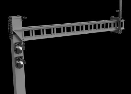 Post Mounted Tensioners (x2) for SERIES 1 Twin Track Cantilever OHLE - OO Gauge (SET E2-7)