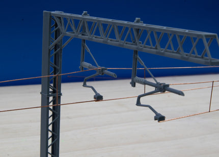 MAGNETIC Registration Arms (x2) for SERIES 2 - Two Track Cantilever OHLE - LEFT HAND - OO Gauge (SET E4-6)