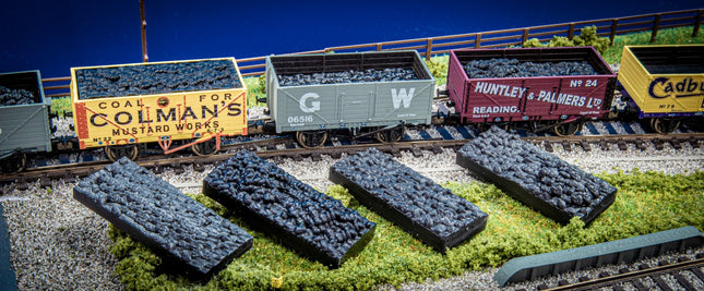 Wagon Loads for Peco TT:120 Scale 7-Plank Open Wagons - Pack of 4 (with height spacers)