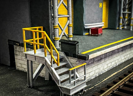 GRP Low Relief Trackside Platform Steps (Pre-Painted) - OO Gauge - (Pack of 2)