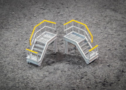 GRP Low Relief Trackside Platform Steps (Pre-Painted) - OO Gauge - (Pack of 2)
