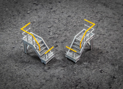 GRP Low Relief Trackside Platform Steps (Pre-Painted) - OO Gauge - (Pack of 2)