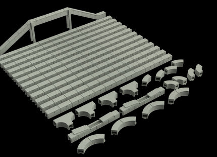 Concrete Cable Trough Trunking Pack (TT:120 Scale)