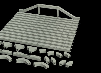 Concrete Cable Trough Trunking Pack (TT:120 Scale)