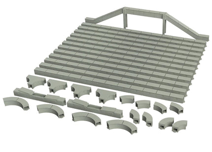 Concrete Cable Trough Trunking Pack (TT:120 Scale)