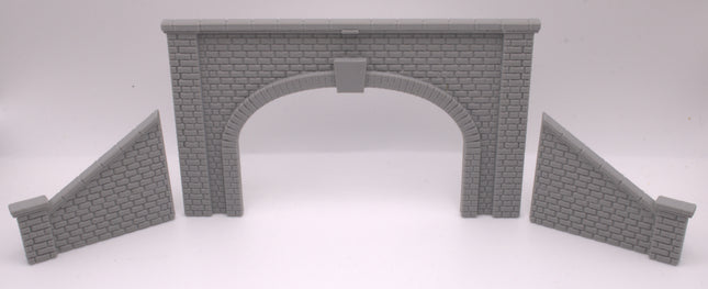 Tunnel Portal kit - Double Track with Side Walls  - TT:120 Scale