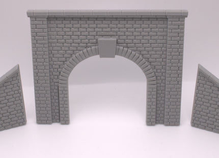 Tunnel Portal kit - Single Track with Side Walls  - TT:120 Scale