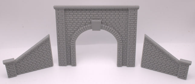 Tunnel Portal kit - Single Track with Side Walls  - TT:120 Scale