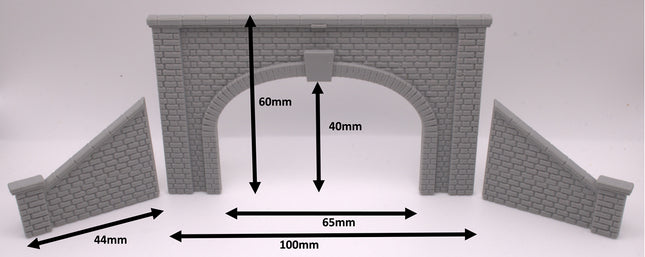 Tunnel Portal kit - Double Track with Side Walls  - N Gauge