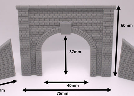 Tunnel Portal kit - Single Track with Side Walls  - N Gauge