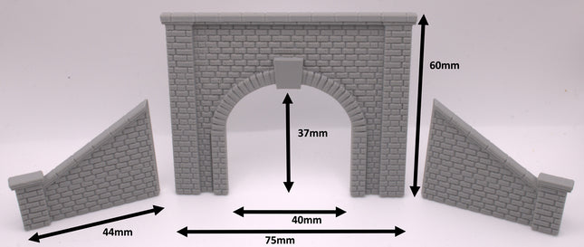 Tunnel Portal kit - Single Track with Side Walls  - N Gauge