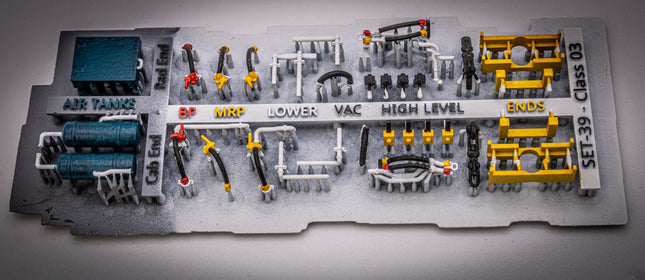 Detailed Pipes, and Air Reservoirs for a Class 03 Locomotive - OO Gauge (SET 39)