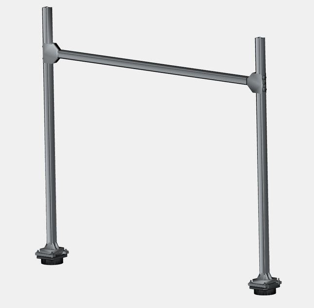 1500v DC OHLE I Beam Type Structure Kit - 2 Tall Masts with Beam for 2-Track 130mm Span (SET E6-2)