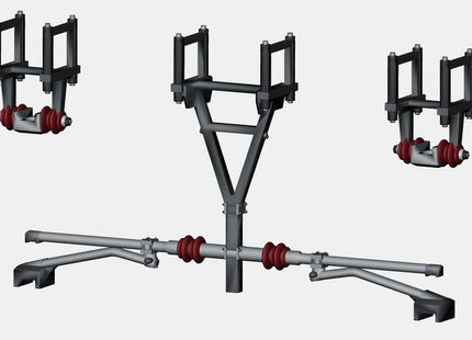 1500v DC OHLE I Beam Type - 1 Double Magnetic Registration Arm and Catenary Wire Supports Kit (SET E6-12)