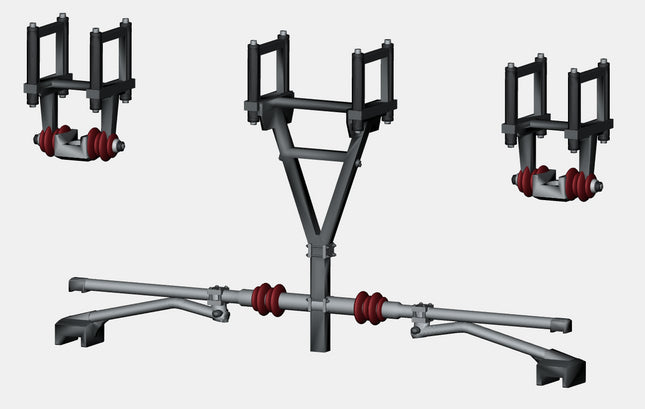 1500v DC OHLE I Beam Type - 1 Double Magnetic Registration Arm and Catenary Wire Supports Kit (SET E6-12)