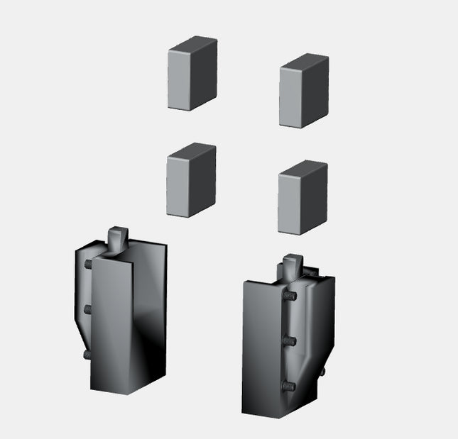 1500v DC OHLE I Beam Type - 2 Viaduct Mast Bases Kit (SET E6-13)