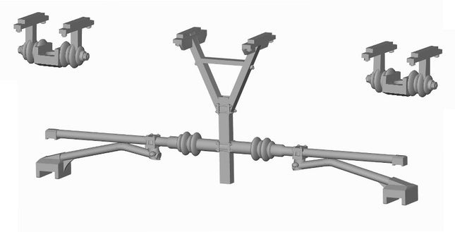 1500v DC OHLE Lattice Type - 1 Double Magnetic Registration Arm and Catenary Wire Supports (SET E7-11)