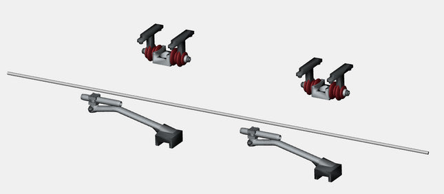 1500v DC OHLE Lattice Type - 2 Single Magnetic Wire Supported Registration Arms Kit (SET E7-17)