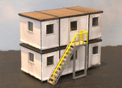 Portable Modular Stackable Buildings - Pack of 2 with Access Steps (N Gauge)