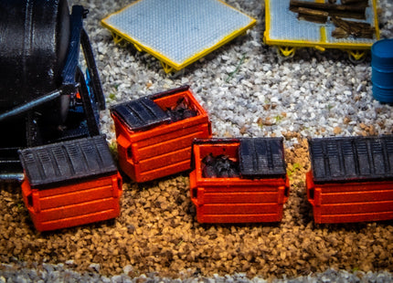 Trade Waste Bins - N Gauge (Pack of 4)