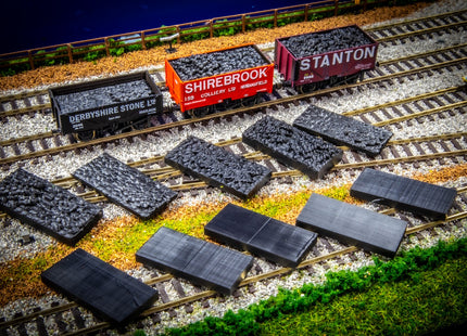 Wagon Coal Loads for Peco N Gauge 5 and 7-Plank Open Wagons - Pack of 5 (with height spacers)