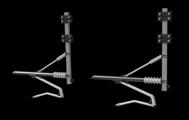 E10-3 - N-Gauge Registration Arms (x2) for SERIES 2 - Two Track Cantilever OHLE - LEFT HAND