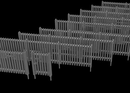 Palisade Fencing Pack Including 2 Gates (total 53cm) - N Gauge